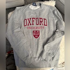 NWOT Oxford University fleece lined crewneck sweatshirt